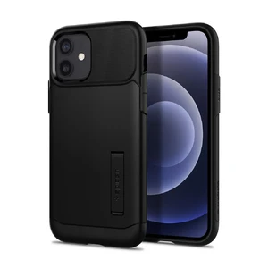 Захисний чохол-підставка Spigen Slim Armor Black для iPhone 12 | 12 Pro ACS01523 - Фото 1