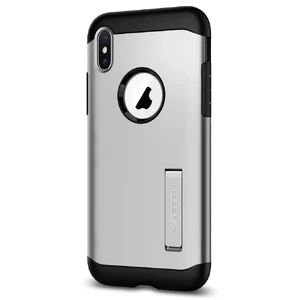 Чохол Spigen Slim Armor Satin Silver для iPhone X | XS 057CS22546 - Фото 1
