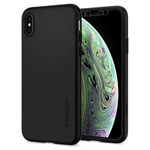 Чехол с защитным стеклом Spigen Thin Fit 360 Black для iPhone XS | X 057CS22177 - Фото 1