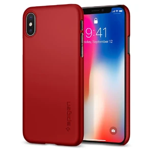 Чехол Spigen Thin Fit Metallic Red для iPhone X | XS - Фото 2