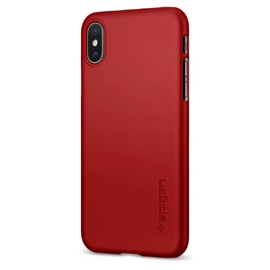 Чехол Spigen Thin Fit Metallic Red для iPhone X | XS 057CS22109 - Фото 1