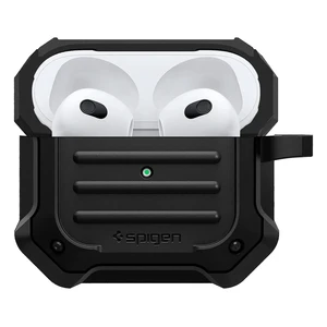 Протиударний чохол з карабіном Spigen Tough Armor Black для AirPods 3 - Фото 2
