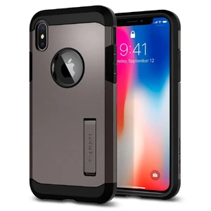 Чехол Spigen Tough Armor Gunmetal для iPhone X | XS 057CS22161 - Фото 1