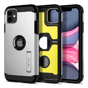 Противоударный чехол Spigen Tough Armor Satin Silver для iPhone 11 - Фото 2