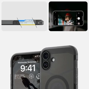 Прозорий чохол Spigen Tough Armor Mag для iPhone 16, приємно димчастий - Фото 12