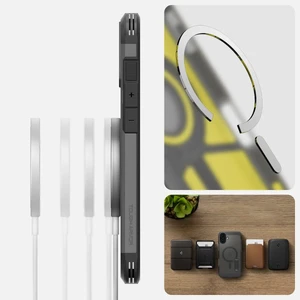 Прозорий чохол Spigen Tough Armor Mag для iPhone 16, приємно димчастий - Фото 14