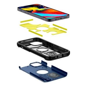 Противоударный чехол Spigen Tough Armor Navy Blue для iPhone 13 - Фото 5