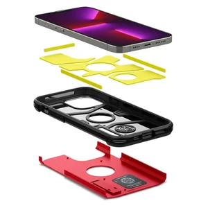 Противоударный чехол Spigen Tough Armor Red для iPhone 13 Pro Max - Фото 5