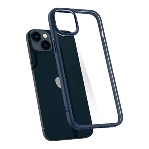 Прозорий силіконовий чохол Spigen Ultra Hybrid Navy Blue для iPhone 14 - Фото 5