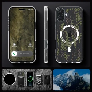 Прозорий візерунковий чохол Spigen Ultra Hybrid Mag для iPhone 16 - Фото 8