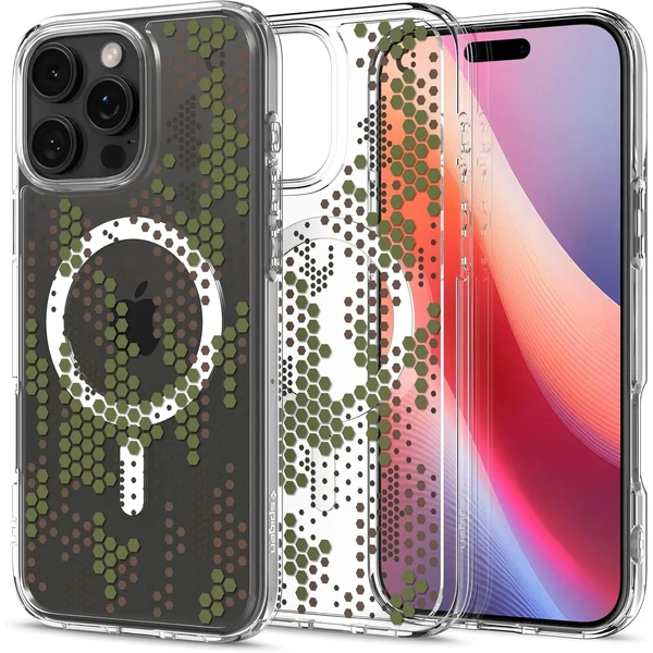Прозорий візерунковий чохол Spigen Ultra Hybrid Mag для iPhone 16 Pro Max у Рівному