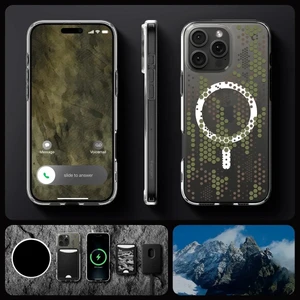 Прозорий візерунковий чохол Spigen Ultra Hybrid Mag для iPhone 16 Pro Max - Фото 9
