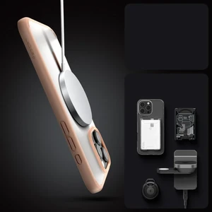 Півпрозорий рожевий чохол Spigen Ultra Hybrid Mag для iPhone 16 Pro Max - Фото 10