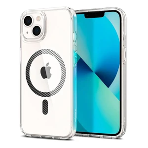Прозрачный чехол Spigen Ultra Hybrid MagSafe Carbon Fiber для iPhone 13 - Фото 2