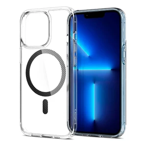 Прозрачный чехол Spigen Ultra Hybrid MagSafe Carbon Fiber для iPhone 13 Pro - Фото 3