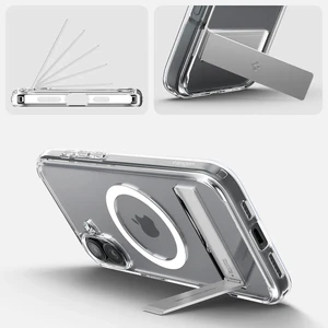 Прозорий білий чохол Spigen Ultra Hybrid S Mag для iPhone 16 - Фото 13
