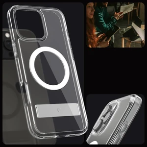 Прозорий білий чохол Spigen Ultra Hybrid S Mag для iPhone 16 Pro Max - Фото 3