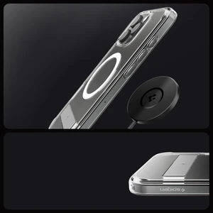 Прозорий білий чохол Spigen Ultra Hybrid S Mag для iPhone 16 Pro Max - Фото 5
