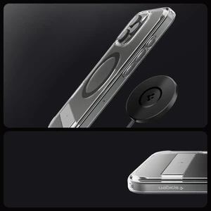 Прозорий сірий чохол Spigen Ultra Hybrid S Mag для iPhone 16 Pro Max - Фото 5