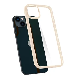 Прозрачный силиконовый чехол Spigen Ultra Hybrid Sand Beige для iPhone 14 | 13 - Фото 5