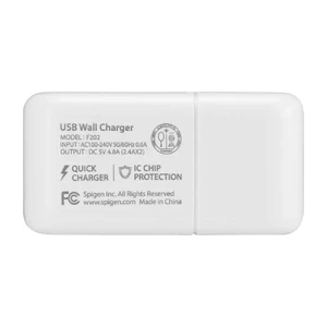 Зарядний пристрій Spigen Wall Charger F202 White + EU адаптер - Фото 5