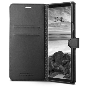Кожаный чехол-книжка Spigen Wallet S Black для Samsung Galaxy Note 9 - Фото 2
