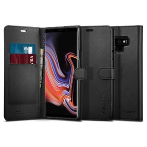 Кожаный чехол-книжка Spigen Wallet S Black для Samsung Galaxy Note 9 - Фото 8