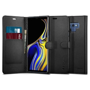 Кожаный чехол-книжка Spigen Wallet S Black для Samsung Galaxy Note 9 - Фото 9