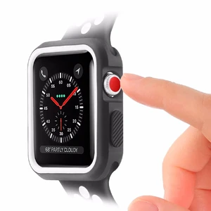 Ремешок + чехол iLoungeMax Sport Band Black | White для Apple Watch 42mm Series 1 | 2 | 3 - Фото 4