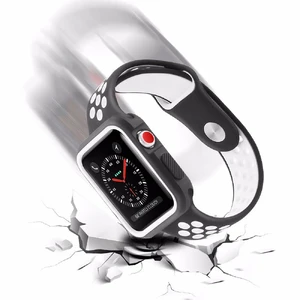 Ремешок + чехол iLoungeMax Sport Band Black | White для Apple Watch 42mm Series 1 | 2 | 3 - Фото 3