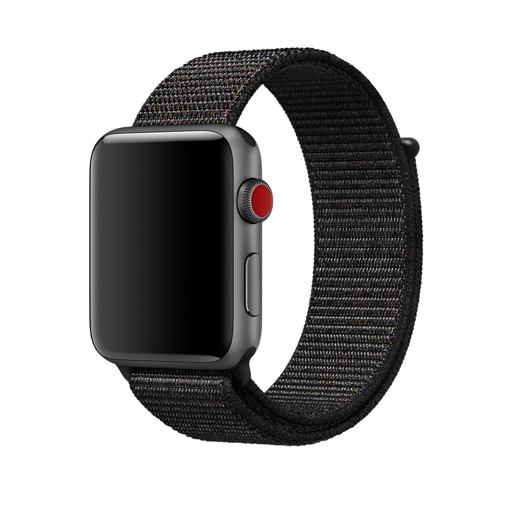 Ремінець iLoungeMax Sport Loop Black для Apple Watch 45mm | 44mm | 42mm SE | 7 | 6 | 5 | 4 | 3 | 2 | 1 OEM