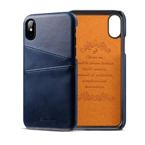 Шкіряний чохол з відділеннями для карт iLoungeMax Sutent Blue для iPhone X | XS - Фото 2