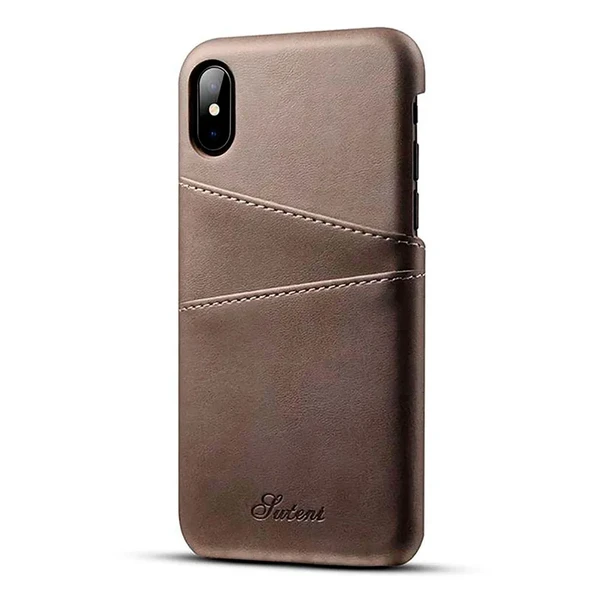 Шкіряний чохол з відділеннями для карт iLoungeMax Sutent Gray для iPhone X | XS у Рівному