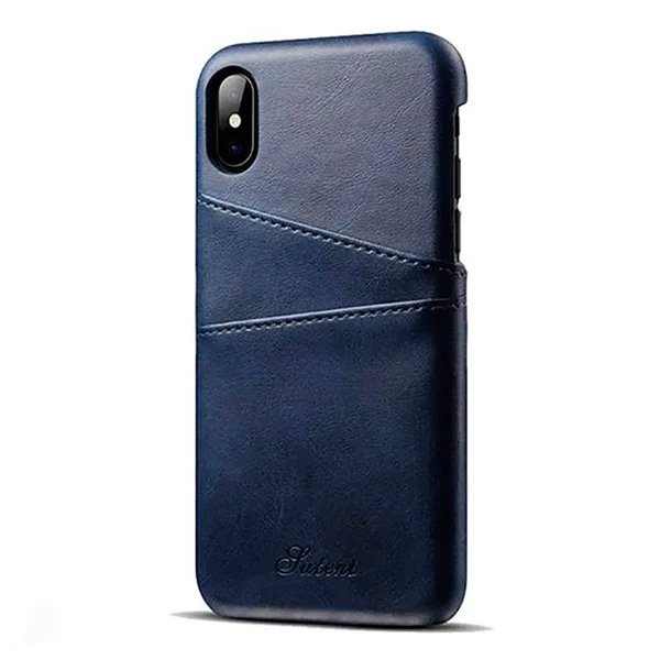 Шкіряний чохол з відділеннями для карт iLoungeMax Sutent Blue для iPhone X | XS у Рівному