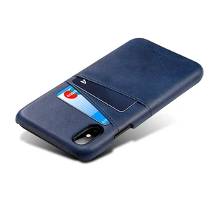 Шкіряний чохол з відділеннями для карт iLoungeMax Sutent Blue для iPhone X | XS - Фото 3