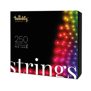 Умная светодиодная гирлянда Twinkly Strings RGB-250 20м