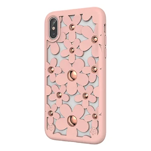 3D чохол SwitchEasy Fleur Rose Pink для iPhone X | XS  - Фото 1