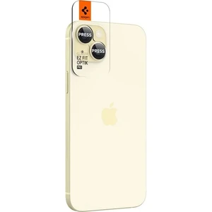Стекло на камеру Spigen Optik Pro Yellow для iPhone 15 | 15 Plus | 14 | 14 Plus (2 шт.) - Фото 4