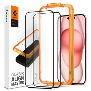 Захисне скло з рамкою для поклейки Spigen AlignMaster GLAS.tR для iPhone 16 Plus | 15 Plus (2 шт.)
