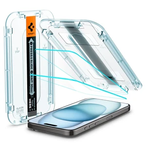 Захисне скло з рамкою для поклейки Spigen EZ FIT Glas.tR для iPhone 16 | 15 (2 шт.)