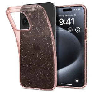 Прозрачный чехол Spigen Liquid Crystal Glitter Rose Quartz для iPhone 15 Pro ACS06702 - Фото 1