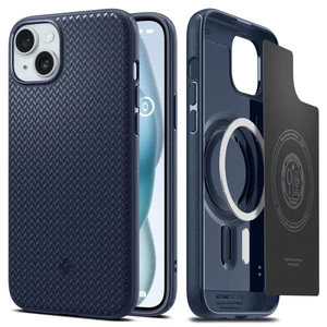 Защитный чехол с MagSafe Spigen Mag Armor (MagFit) Navy Blue для iPhone 15 ACS06816 - Фото 1