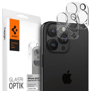 Захисне скло на камеру Spigen Optik Lens Protector Crystal Clear для iPhone 15 Pro | 15 Pro Max (2 шт.) AGL06912 - Фото 1