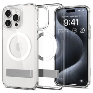 Прозорий чохол з підставкою Spigen Ultra Hybrid S (MagFit) Crystal Clear для iPhone 15 Pro ACS06722 - Фото 1