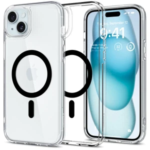 Прозрачный чехол с MagSafe Spigen Ultra Hybrid (MagFit) Black для iPhone 15 ACS06803 - Фото 1