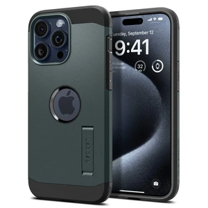 Протиударний чохол з підставкою Spigen Tough Armor (MagFit) Abyss Green для iPhone 15 Pro - Фото 2