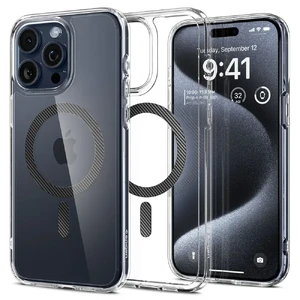 Прозорий чохол з MagSafe Spigen Ultra Hybrid (MagFit) Carbon Fiber для iPhone 15 Pro ACS06717 - Фото 1