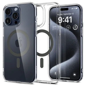 Прозрачный чехол с MagSafe Spigen Ultra Hybrid (MagFit) Graphite для iPhone 15 Pro ACS06716 - Фото 1