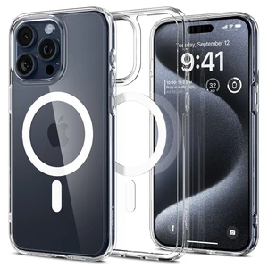 Прозорий чохол з MagSafe Spigen Ultra Hybrid (MagFit) White для iPhone 15 Pro ACS06715 - Фото 1