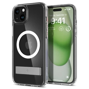Прозрачный чехол с подставкой Spigen Ultra Hybrid S (MagFit) Crystal Clear для iPhone 15 Plus ACS06665 - Фото 1
